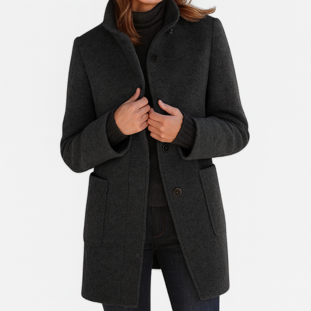 Honorine - Veste Laine Col Montant