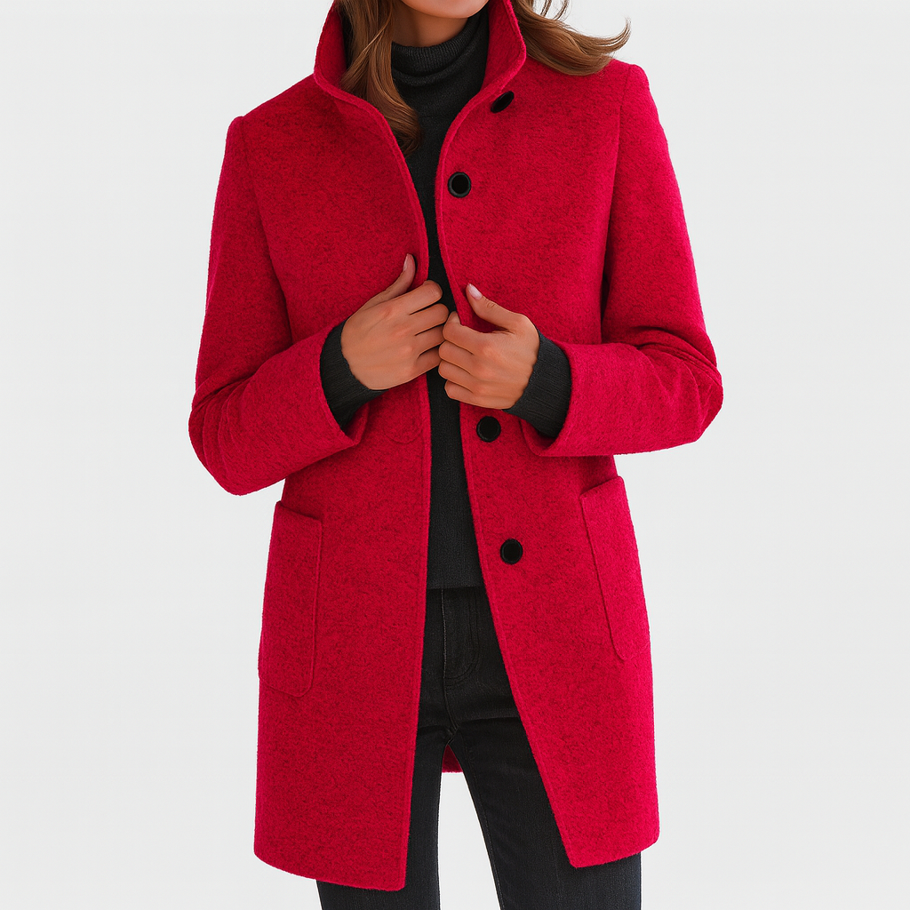 Honorine - Veste Laine Col Montant