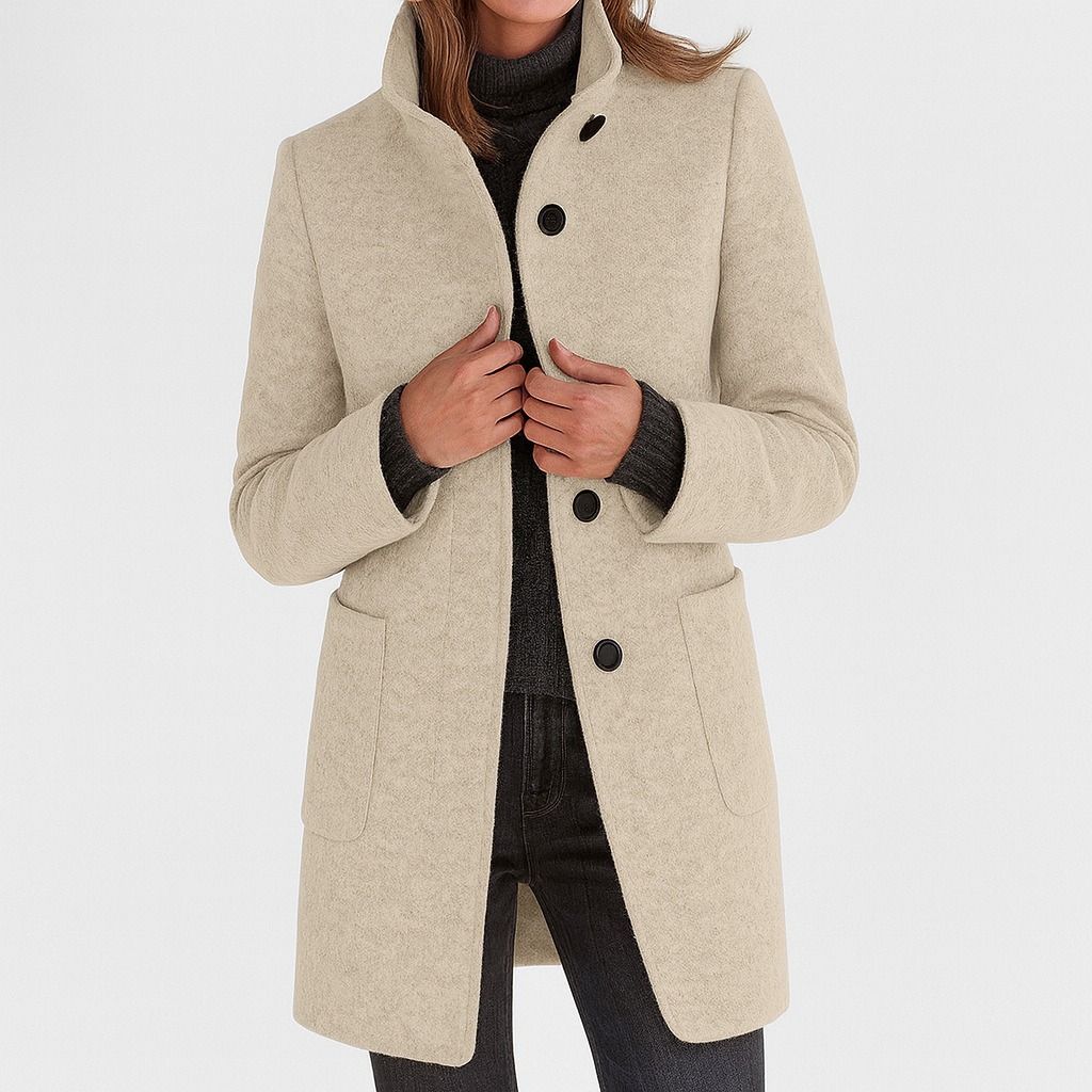 Honorine - Veste Laine Col Montant