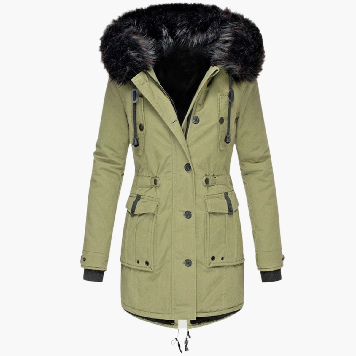 Ismérie - Parka Capuche Fausse Fourrure