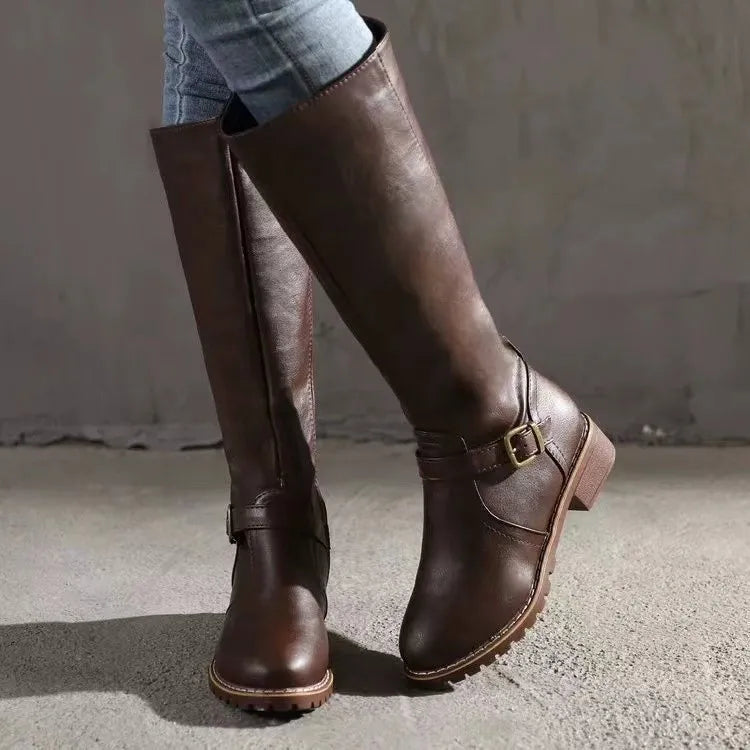 Justine - Bottes Hautes Cuir Soutien