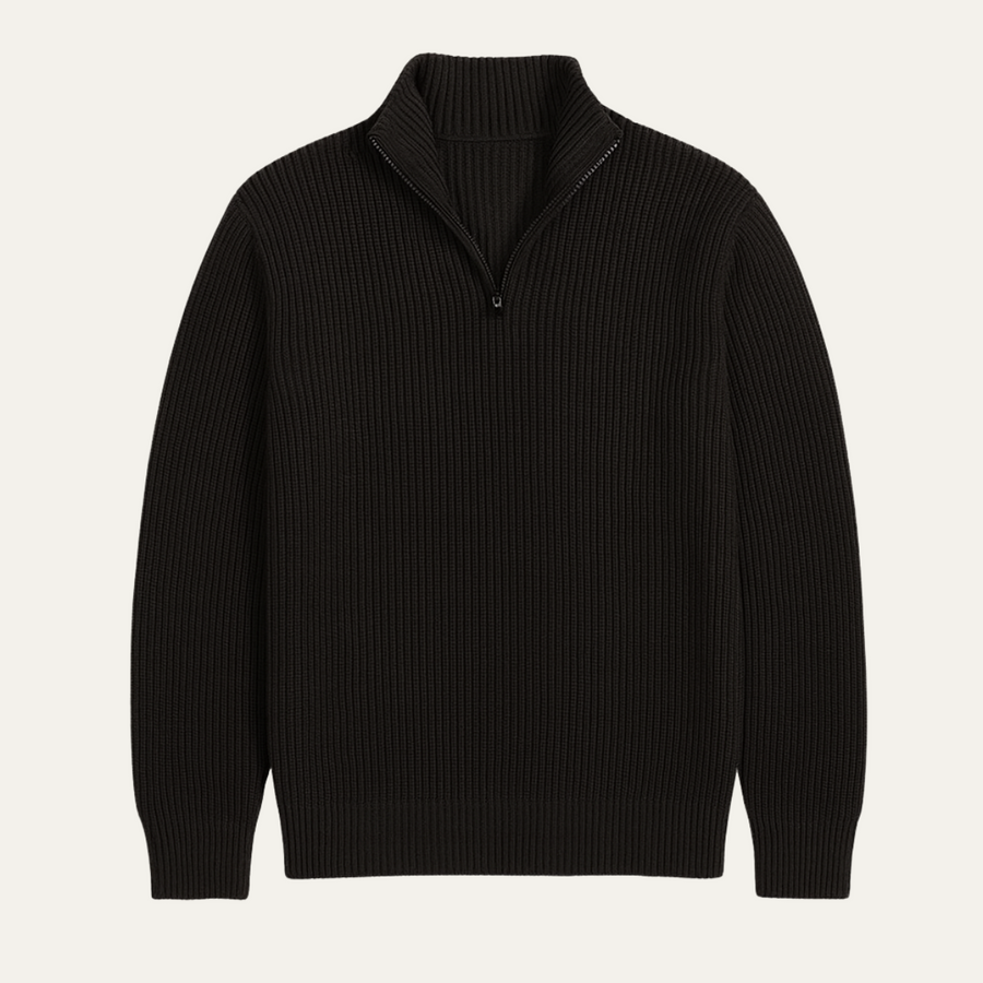 Léopold - Pull Mérinos Demi-Zip