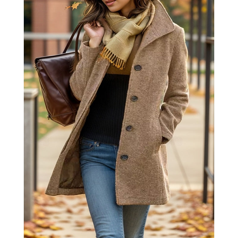 Louise - Manteau Col Rabattu Intemporel