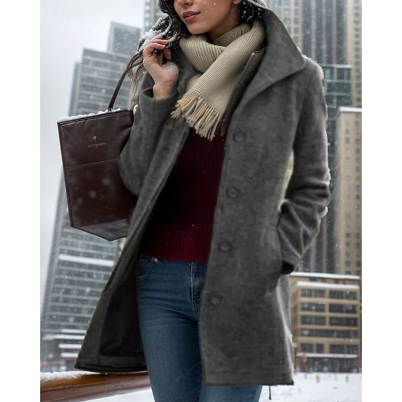 Louise - Manteau Col Rabattu Intemporel