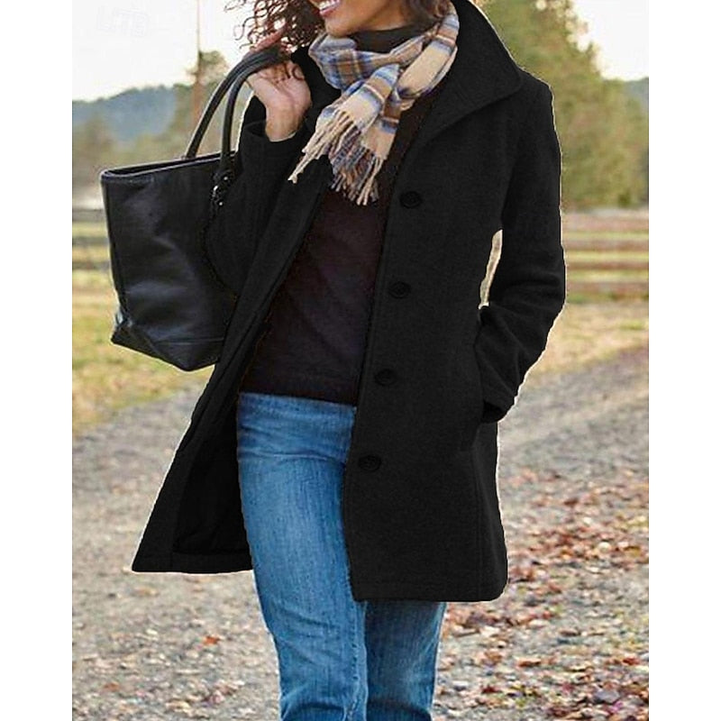 Louise - Manteau Col Rabattu Intemporel