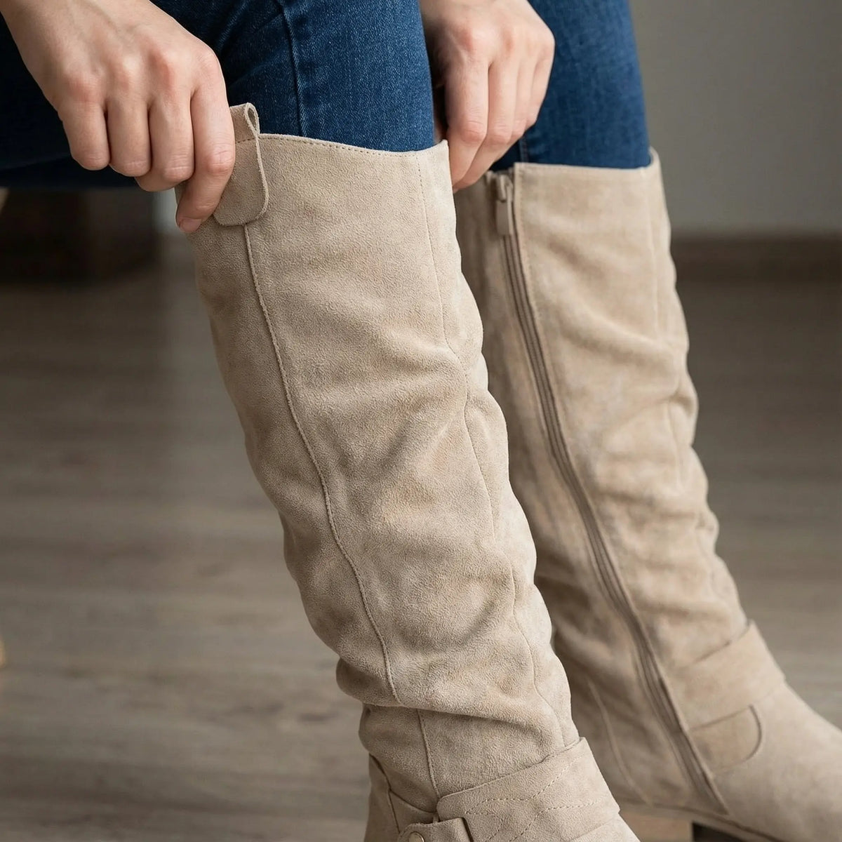 Maëlys - Bottes Slouch Zip Latéral