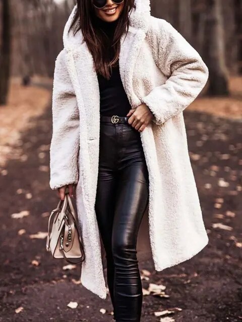 Magali - Manteau Teddy Long Oversize