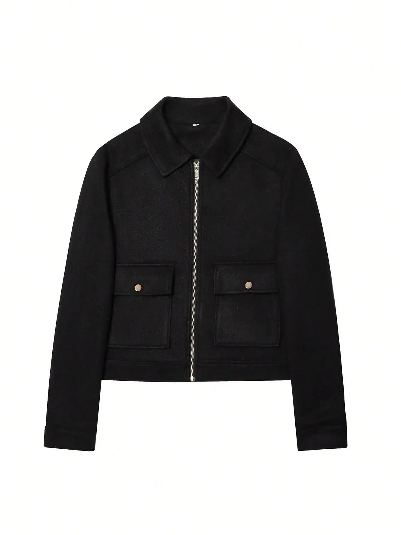 Manteau col montant femme en laine