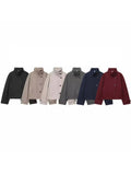 Manteau col montant femme en laine