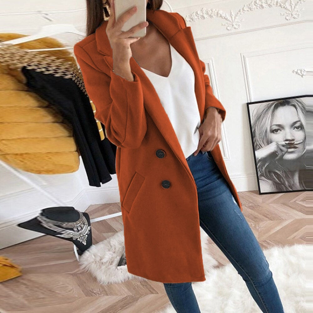 Manteau d'hiver femme chaud à doublure résistant au vent