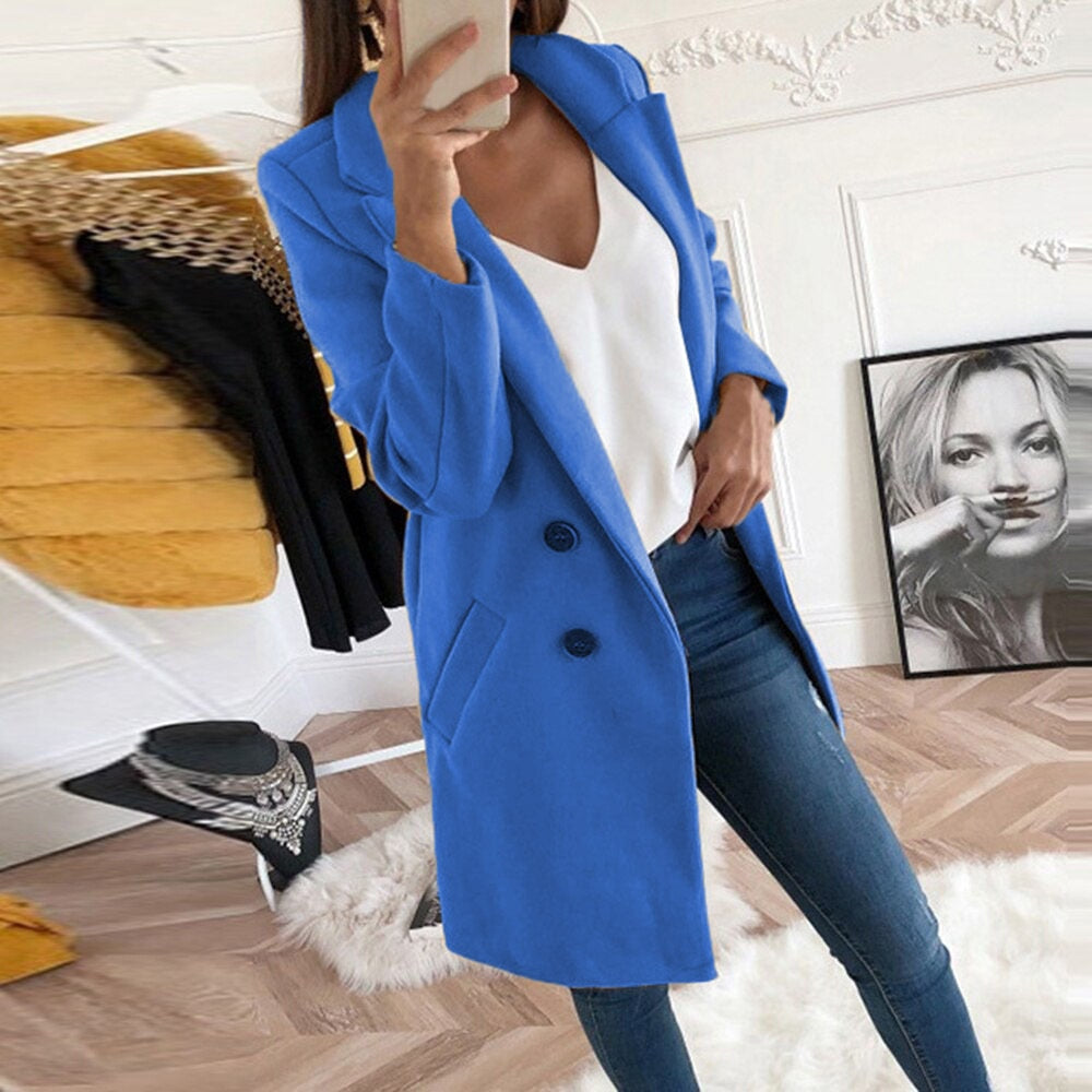 Manteau d'hiver femme chaud à doublure résistant au vent