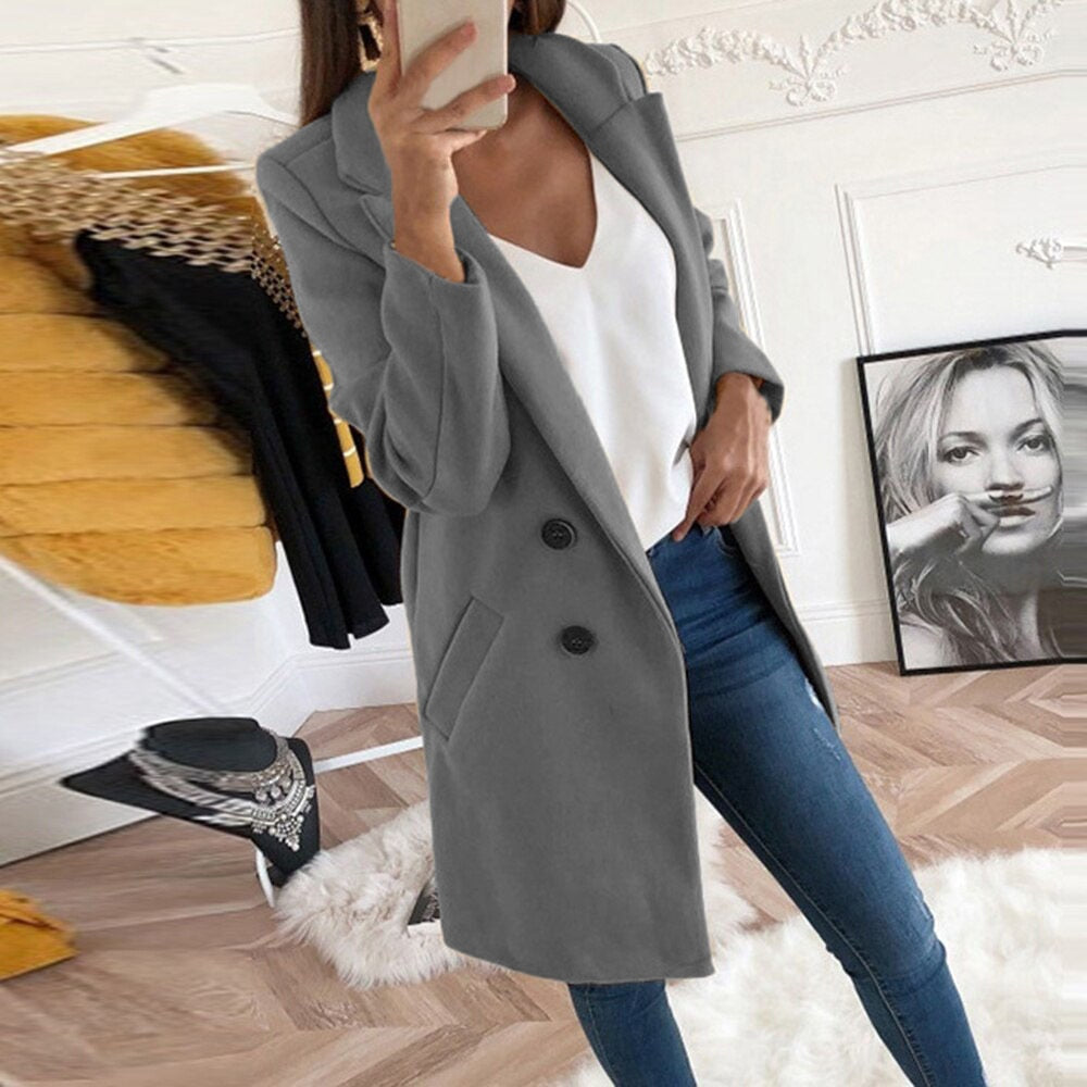 Manteau d'hiver femme chaud à doublure résistant au vent
