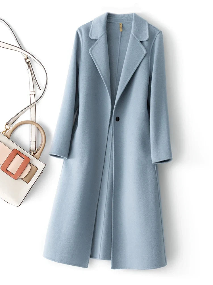 Manteau en laine réversible femme