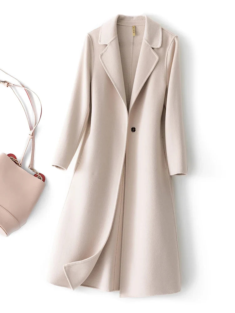 Manteau en laine réversible femme
