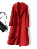 Manteau en laine réversible femme