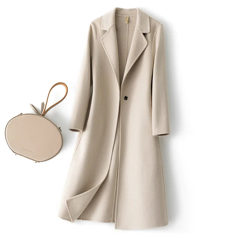 Manteau en laine réversible femme - Monika