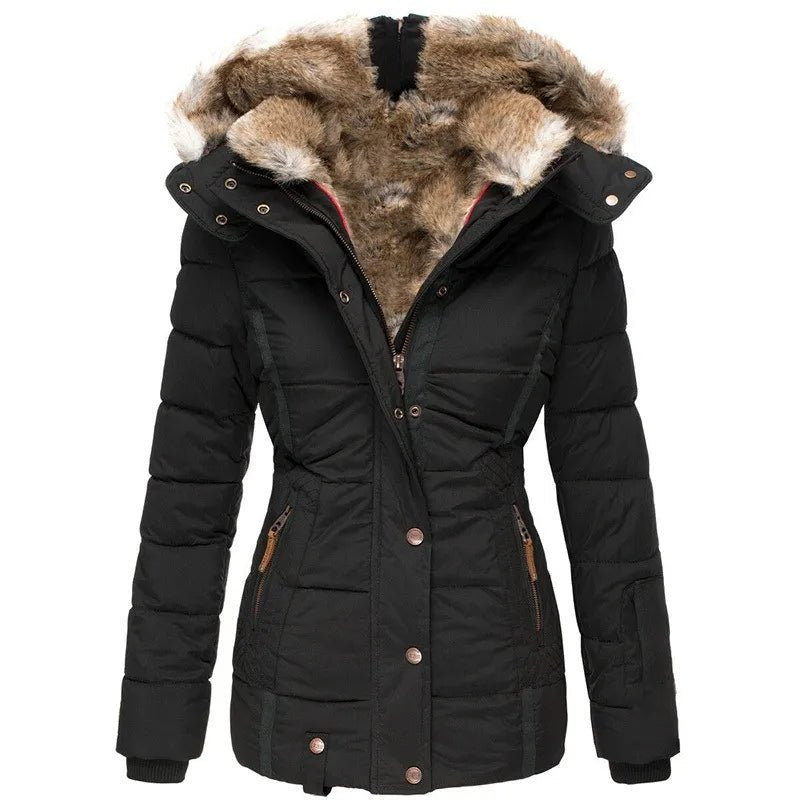 Fleur - Manteau Hiver Capuche Fourrée
