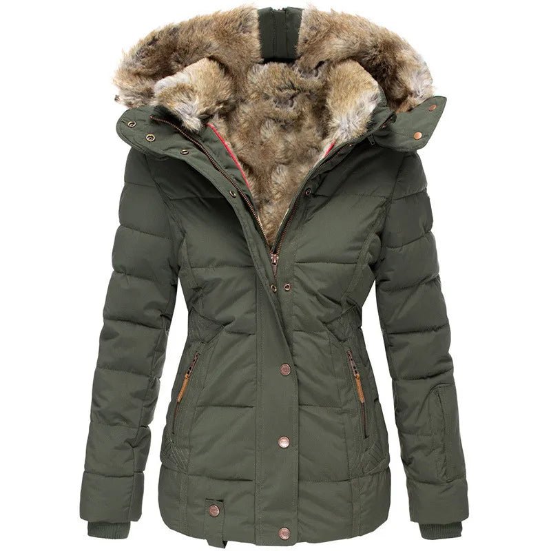 Fleur - Manteau Hiver Capuche Fourrée