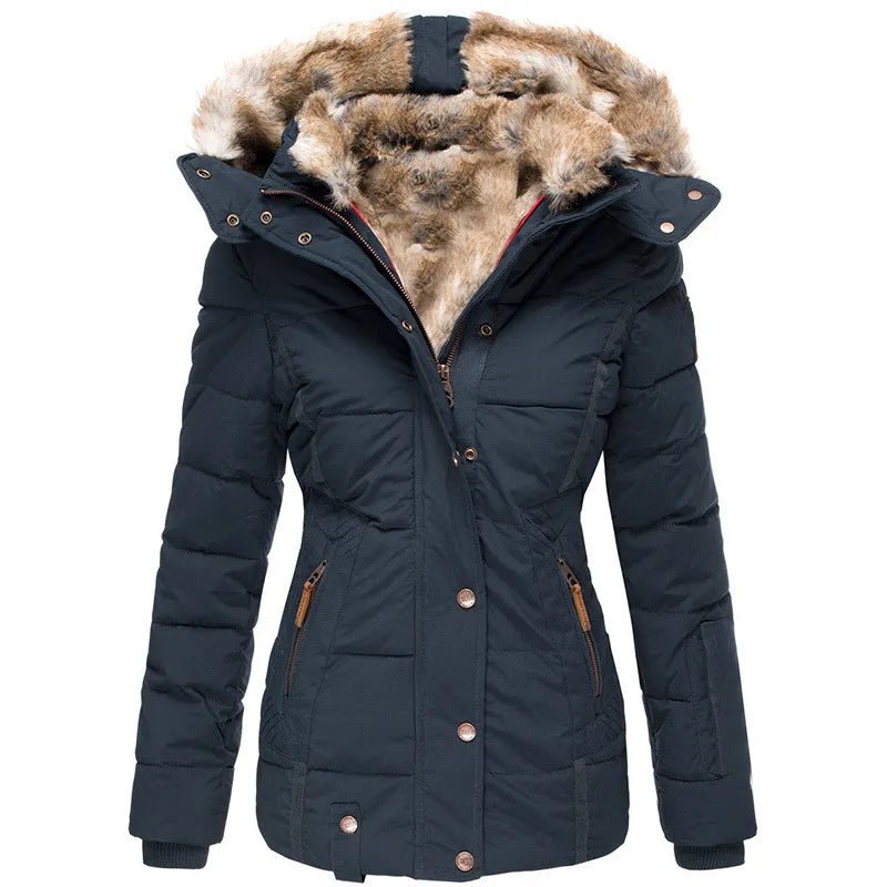 Fleur - Manteau Hiver Capuche Fourrée