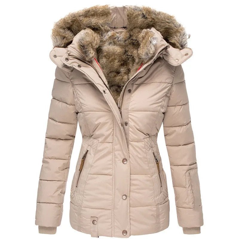 Fleur - Manteau Hiver Capuche Fourrée
