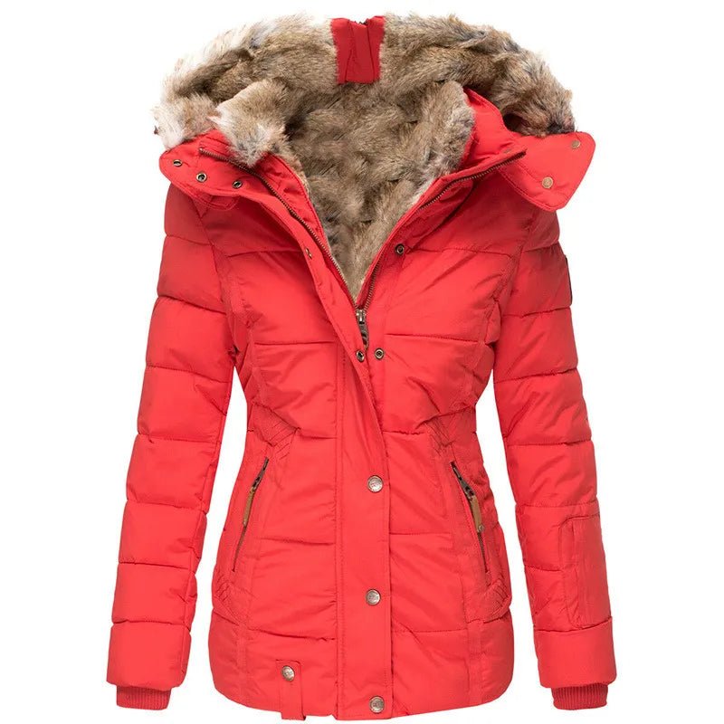 Fleur - Manteau Hiver Capuche Fourrée