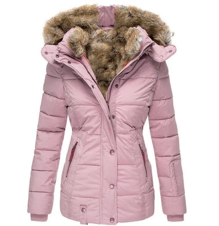 Fleur - Manteau Hiver Capuche Fourrée