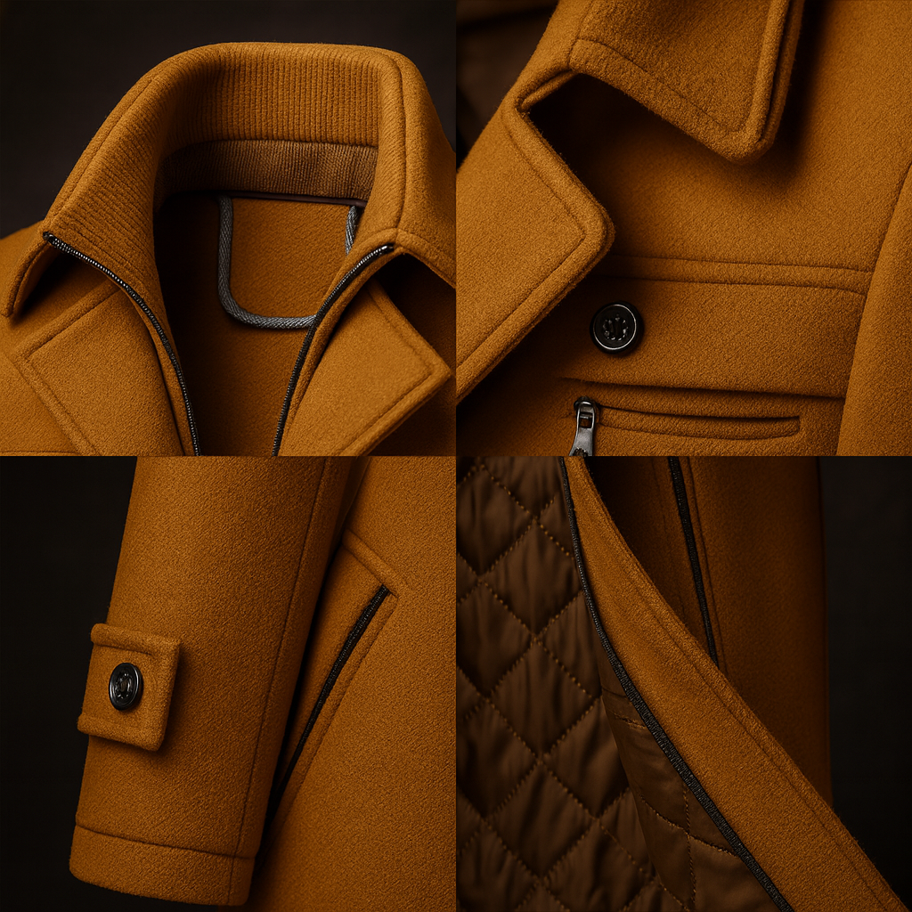 Hubert - Manteau Hiver Col Texturé