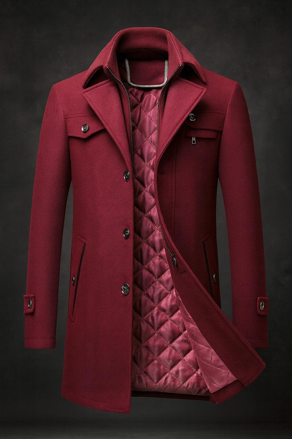 Hubert - Manteau Hiver Col Texturé