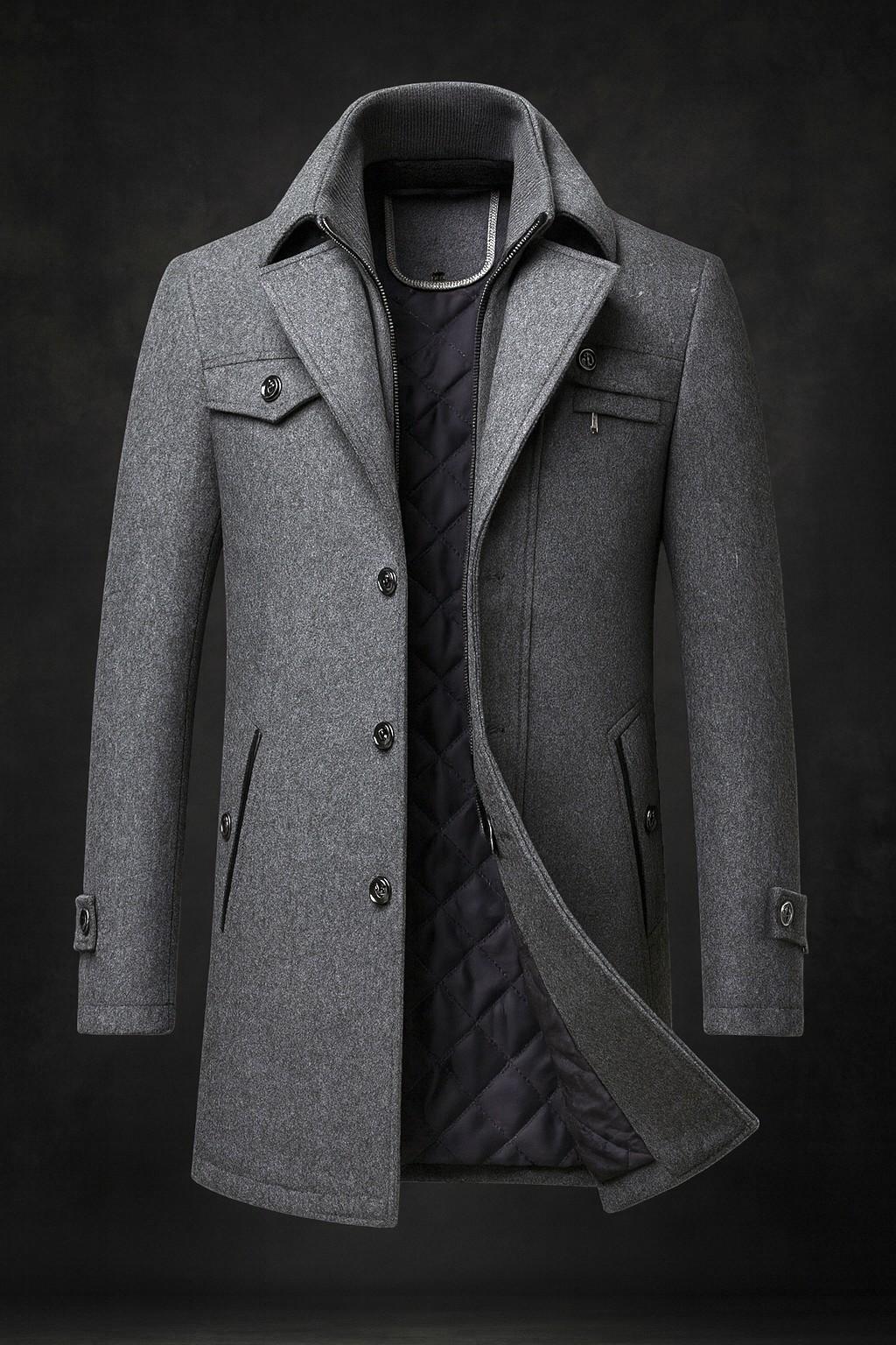 Hubert - Manteau Hiver Col Texturé