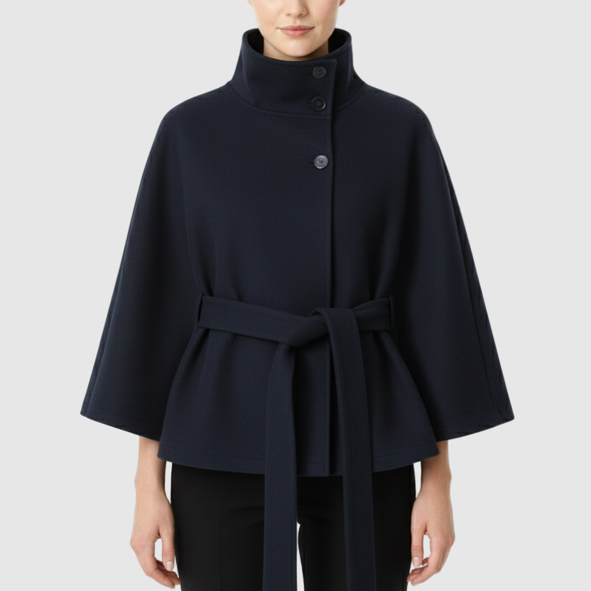 Manteau laine femme chaud hiver - Bleu