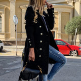 Manteau Long Croisé en Laine Femme - Style 2