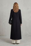 Manteau Long en Laine Femme Coupe Ajustée Chaud