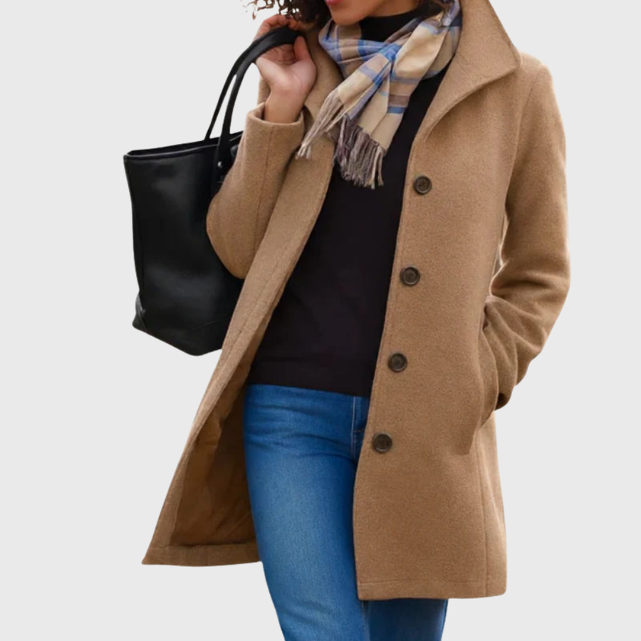 Théodora - Manteau Long Structuré Poches