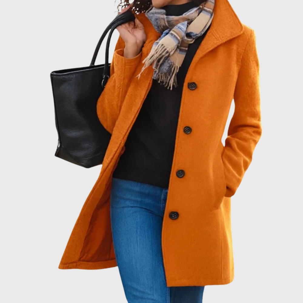 Théodora - Manteau Long Structuré Poches