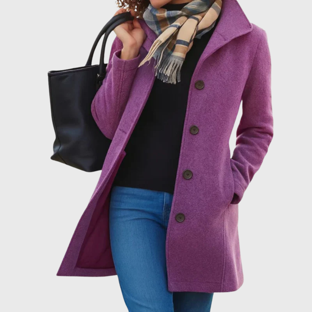 Théodora - Manteau Long Structuré Poches