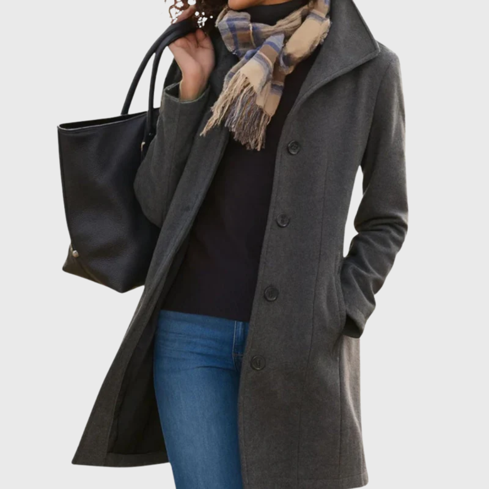 Théodora - Manteau Long Structuré Poches