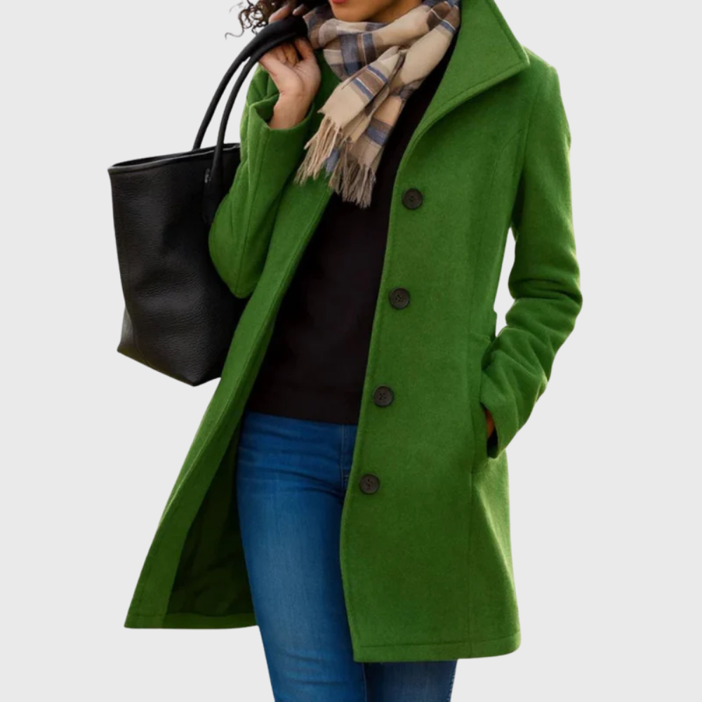 Théodora - Manteau Long Structuré Poches