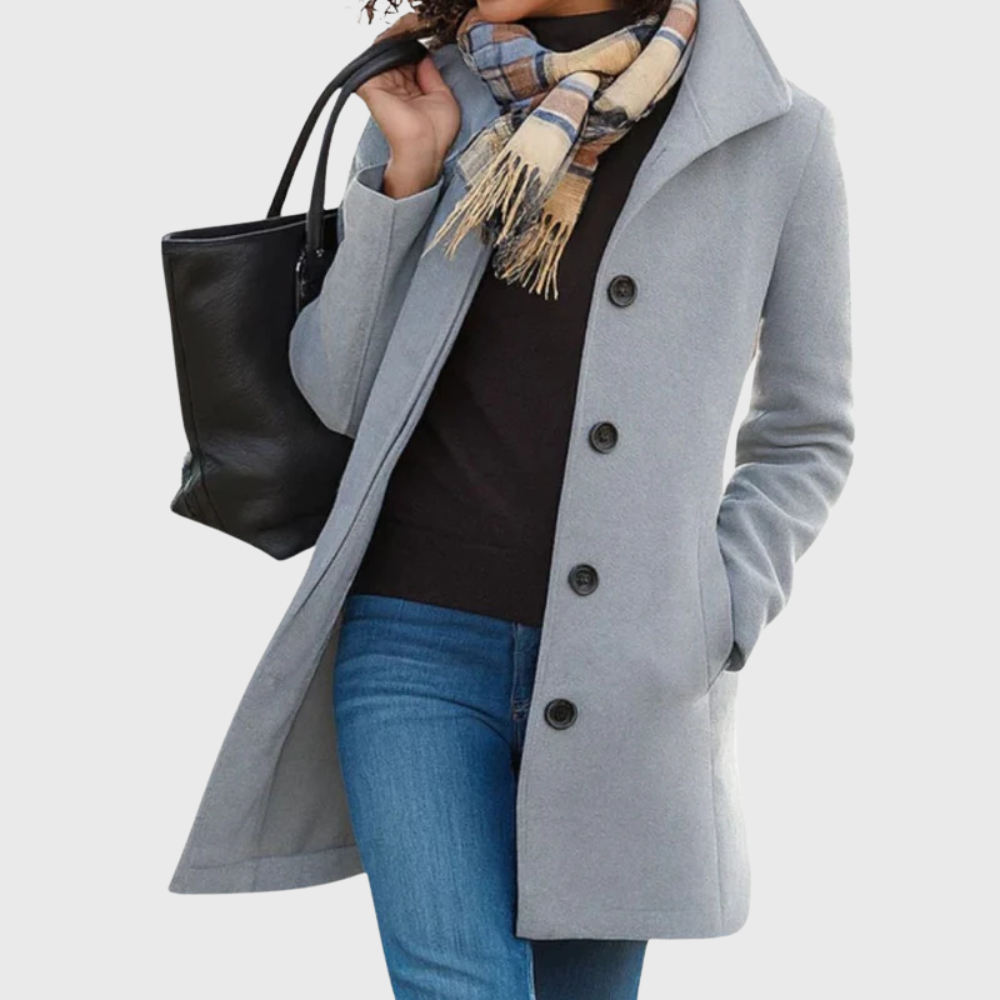 Théodora - Manteau Long Structuré Poches