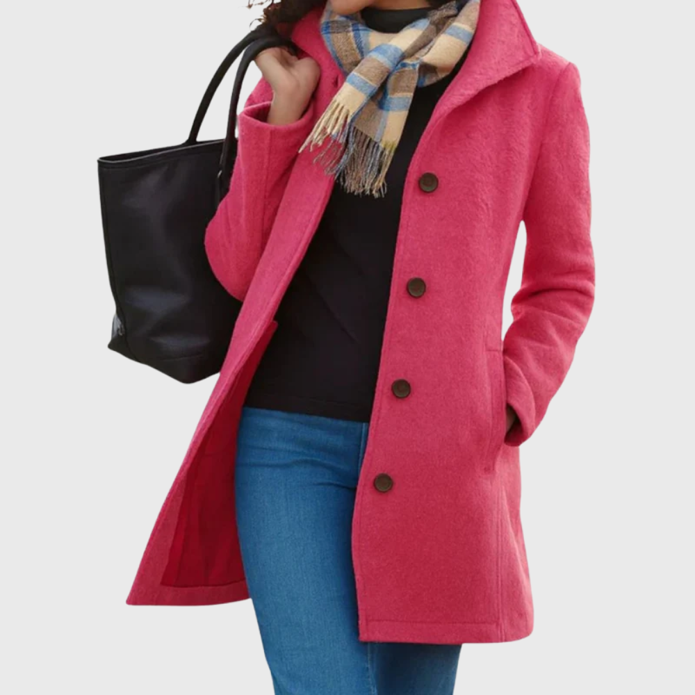 Théodora - Manteau Long Structuré Poches