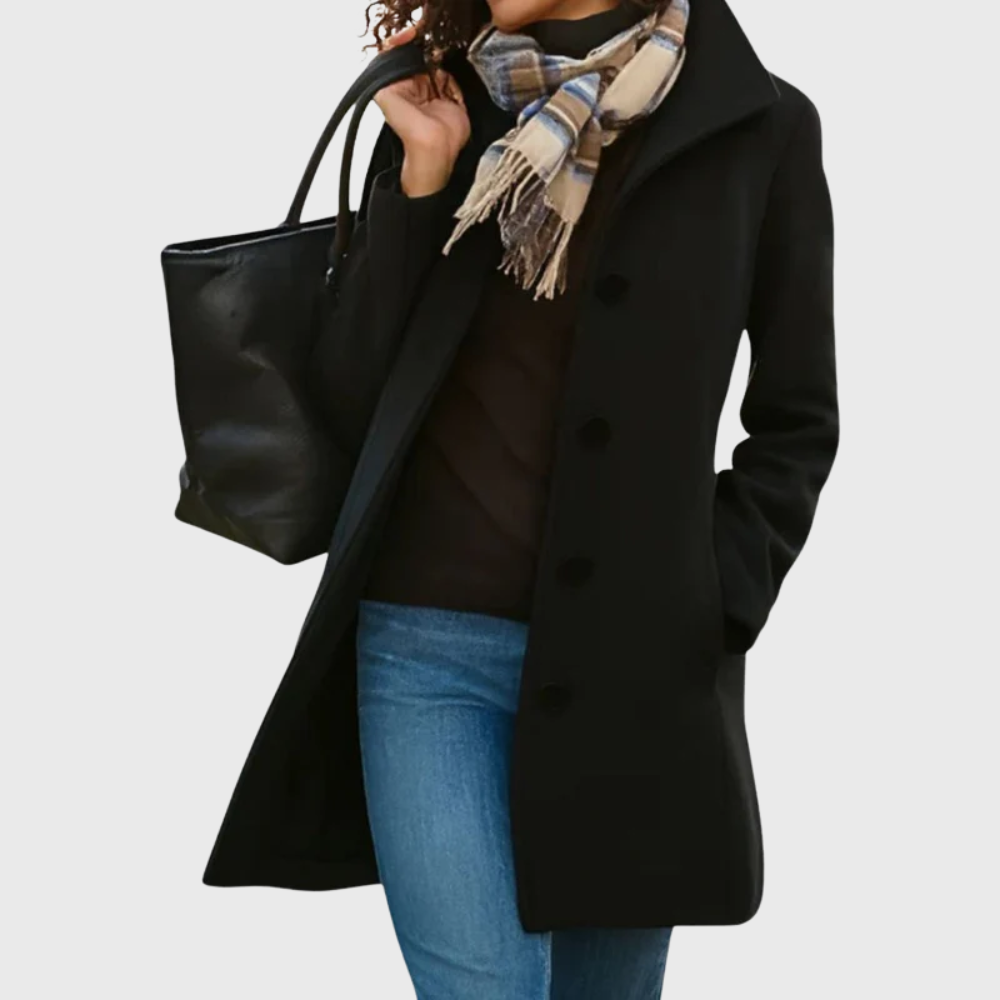 Théodora - Manteau Long Structuré Poches