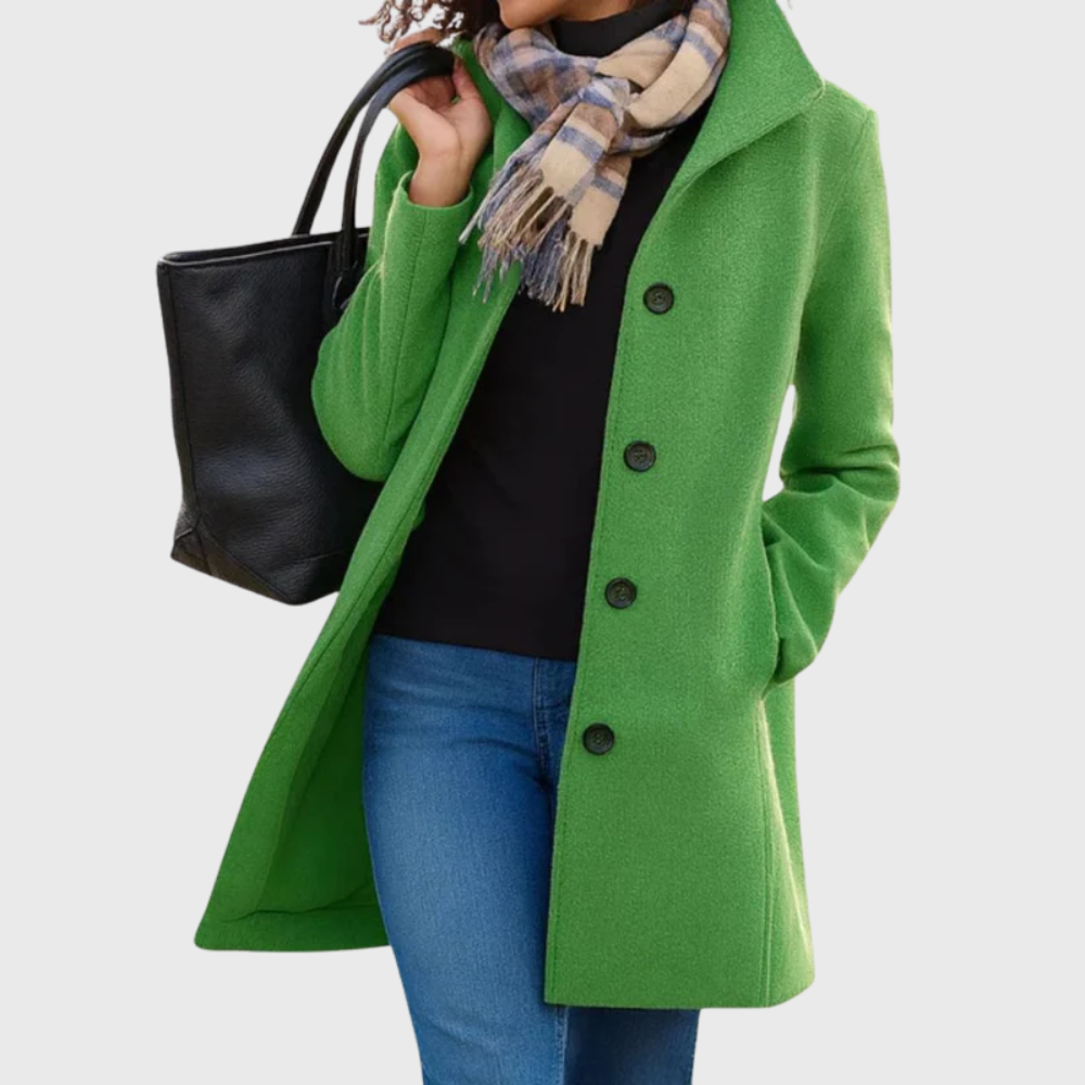 Théodora - Manteau Long Structuré Poches