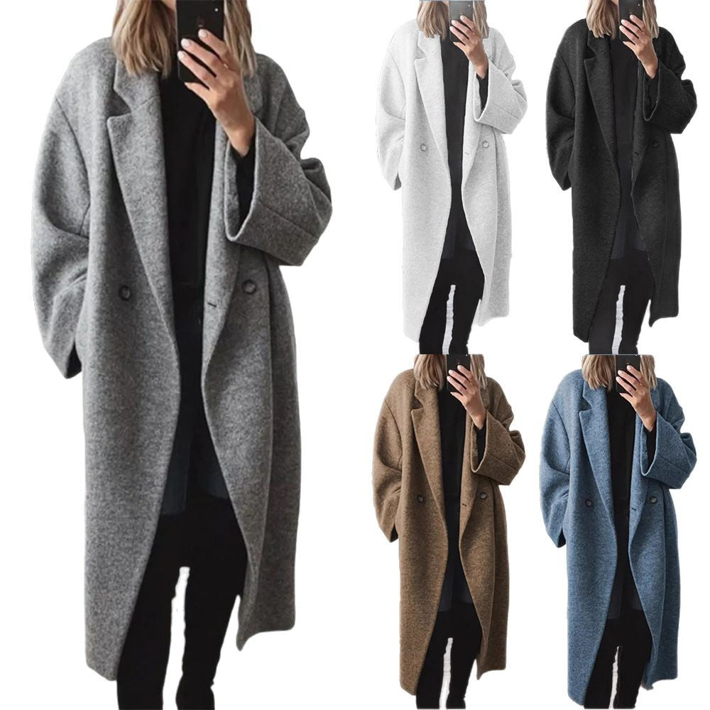 Manteau Long Oversize Croisé Femme