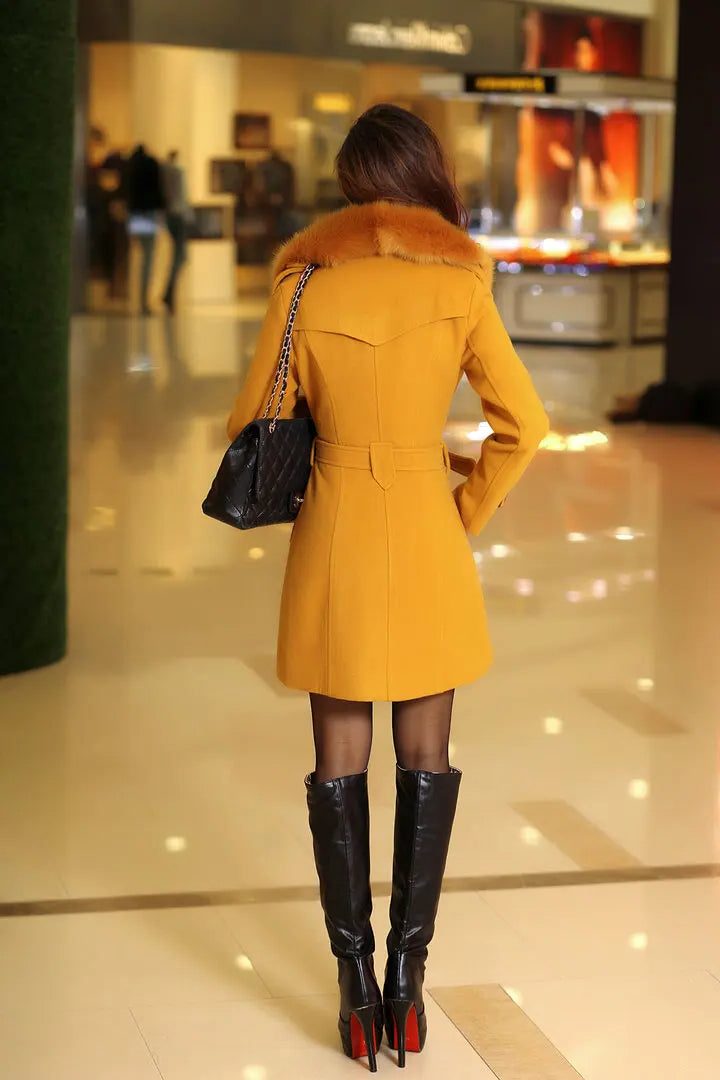 Chloé - Manteau Trapèze Col Fourrure