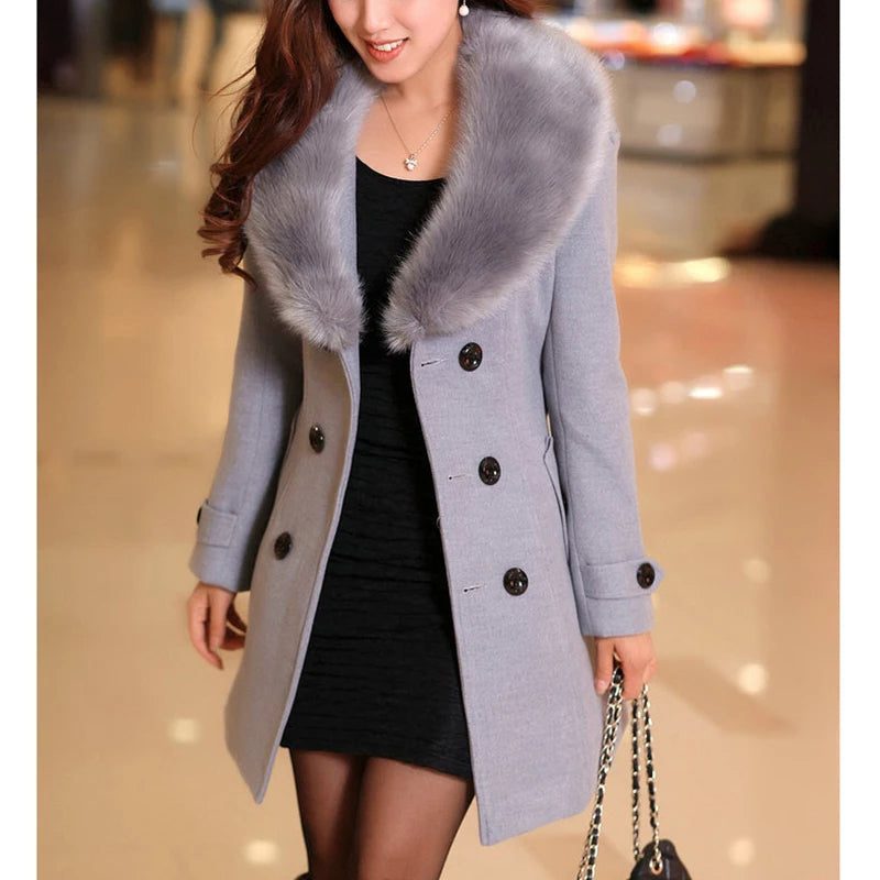Chloé - Manteau Trapèze Col Fourrure