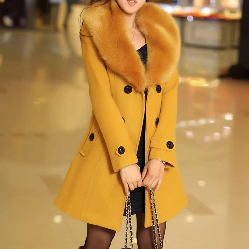 Chloé - Manteau Trapèze Col Fourrure