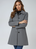 Manteau Trench Femme Hiver Simple Boutonnage
