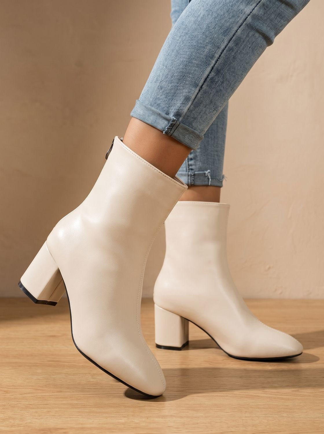 Marthe - Bottines Talon Bloc Zip