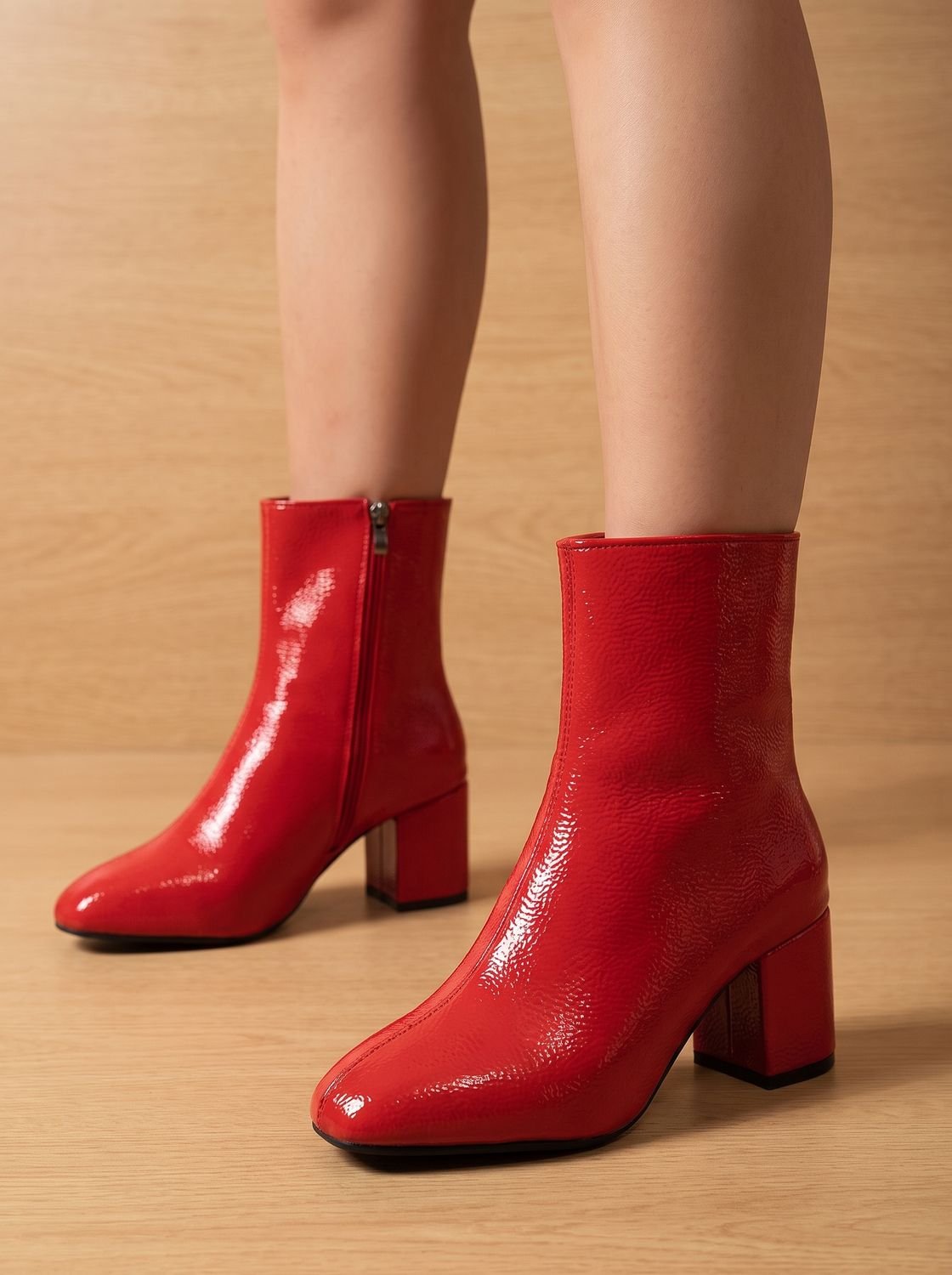 Marthe - Bottines Talon Bloc Zip