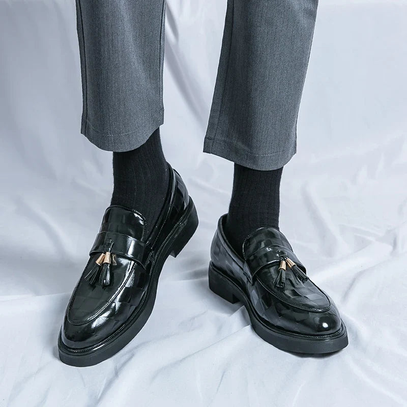 Mocassins Homme en Cuir Véritable à Pampilles