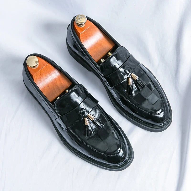 Mocassins Homme en Cuir Véritable à Pampilles